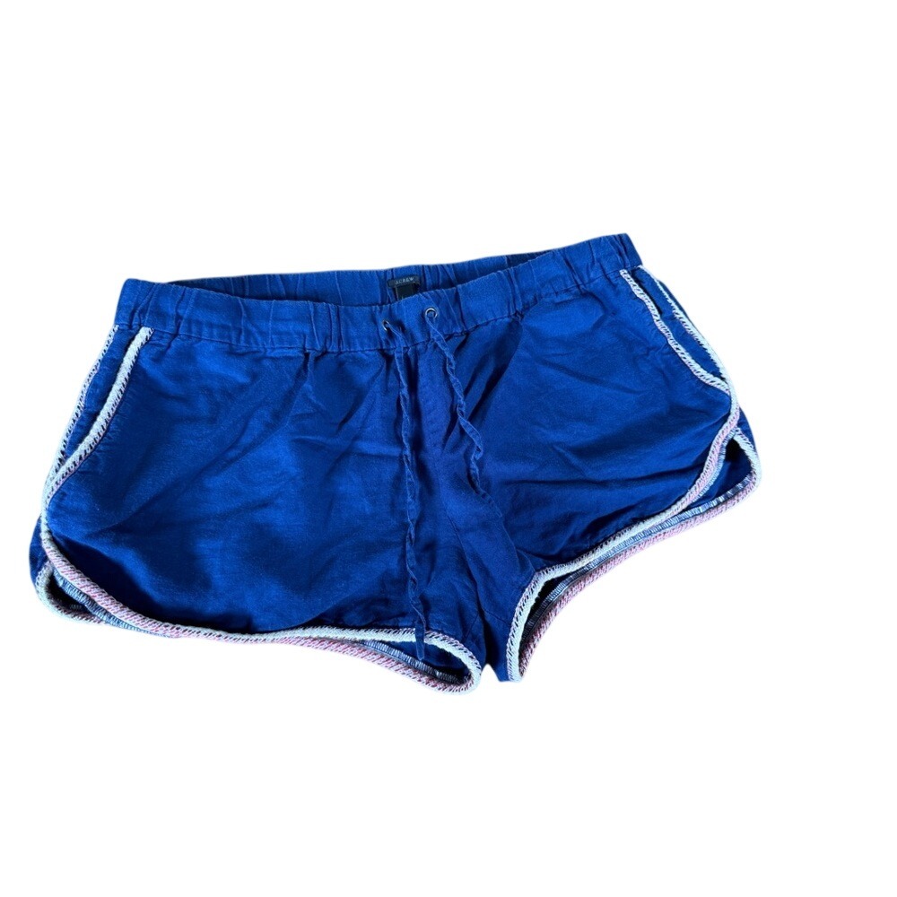 J.crew linen blend navy blue shorts